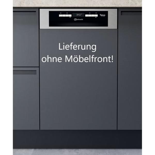 Bauknecht BSBO 3O21 PF X - Geschirrspüler, Teilintegriert, Besteckschublade, Edelstahl, 45 cm